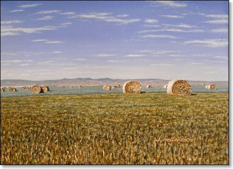 Hay Bales - Alberta : By Wayne Mondok